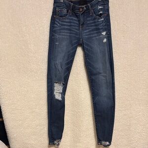 Buckle Dark Blue Distressed Skinny Jeans